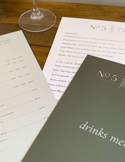 Restaurant menu design