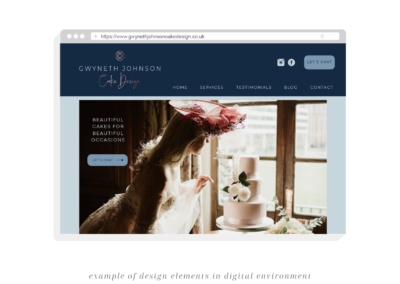 Wedding cake business branding