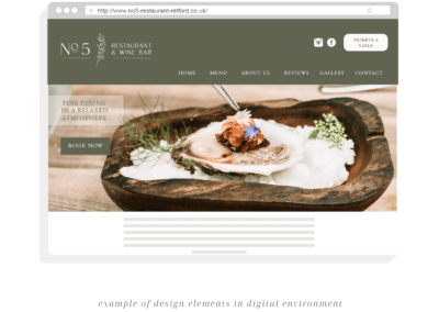 Restaurant & Wine Bar website example